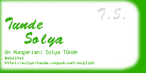 tunde solya business card